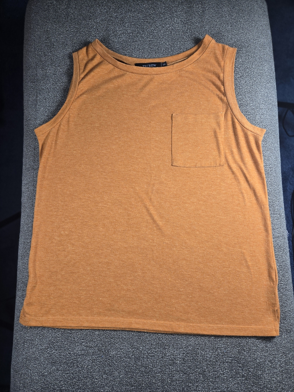 TeCrew Women's Sleeveless Pocket Tank - Rust Orange